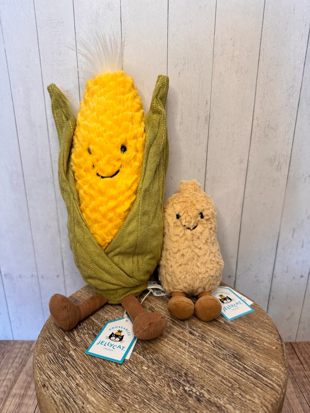 Jellycat Bundle Peanut and Corn Authentic Jellycat Amuseables FAST SHIP NEW
